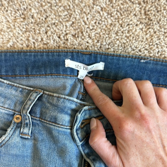 Nordstrom STS blue denim boyfriend distressed size 28 - Picture 4 of 5